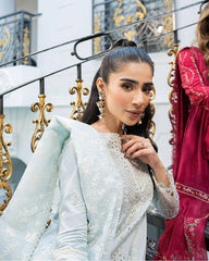 CHICKEN KARI - LIGHT BLUE LUXURY LAWN WITH EMBROIDERED UNSTITCHED 3-PIECE SUIT