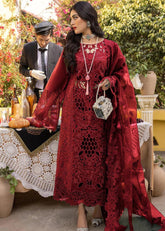 BIN ILYAS | PREMIUM EMBROIDERED WITH CHICKENKARI LAWN & LAZER CUT WORK | UNSTITCHED 3-PIECE SUIT