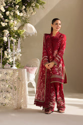 SOBIA NAZIR | ELEGANTLY MULTI THREAD EMBROIDERED LAWN WITH SCHIFFLI WORK | UNSTITCHED 3-PIECE SUIT | DESIGN-14A
