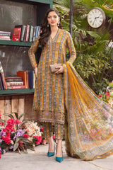 Maria B Mprint Mustard Printed Lawn Collection Replica