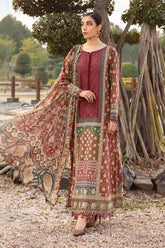 Maria B Maroon M Print Lawn Collection Replica