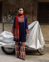 JUGNU - MOSAIC - SCARF - SCHIFFLI WORK WITH MULTI THREAD EMBROIDERED LUXURY LAWN - UNSTITCHED 3-PIECE SUIT