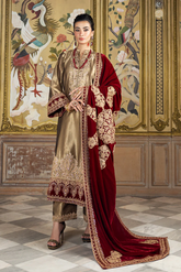 ZAINAB CHOTTANI HEAVY EMBROIDERED MESSORI FORMAL WITH LUXURY VELVET SHAWL