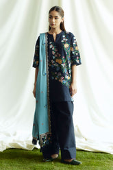 COCO BY ZARA SHAHJAHAN | MULTI THREAD EMBROIDERED LAWN | UNSTITCHED 3 PIECE SUIT | ONYX-7B