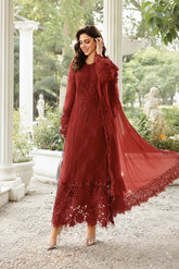 MARIA.B | ELEGANTLY FULLY HEAVY THREAD EMBROIDERED SEQUENCE WORK WITH PEARL'S WORK, MOTI WORK, STONE WORK & LAZER CUT DESIGN CHIFFON DRESS | UNSTITCHED 3-PIECE SUIT | VOL-24-D5