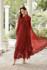 MARIA.B | ELEGANTLY FULLY HEAVY THREAD EMBROIDERED SEQUENCE WORK WITH PEARL'S WORK, MOTI WORK, STONE WORK & LAZER CUT DESIGN CHIFFON DRESS | UNSTITCHED 3-PIECE SUIT | VOL-24-D5