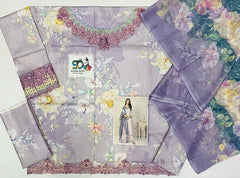 Iznik Purple Digital Printed Lawn Collection Replica