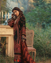 Maryam Hussain Black Luxury Lawn Collection Replica