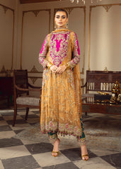 SULTANIQUE BY SARA ROHALE ASGHAR | EXCLUSIVE SHEESHA SILK WEAR | FULLY HEAVY HAND EMBELLISHMENT EMBROIDERED SEQUENCE WORK WITH HANGING TASSELS WORK | UNSTITCHED 3-PIECE SUIT