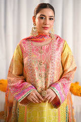 MIRAAL BY ANSAB JAHANGIR STUDIO | MULTI DIGITAL PRINTED SWISS LAWN | PREMIUM EMBROIDERED WORK | UNSTITCHED 3-PIECE SUIT