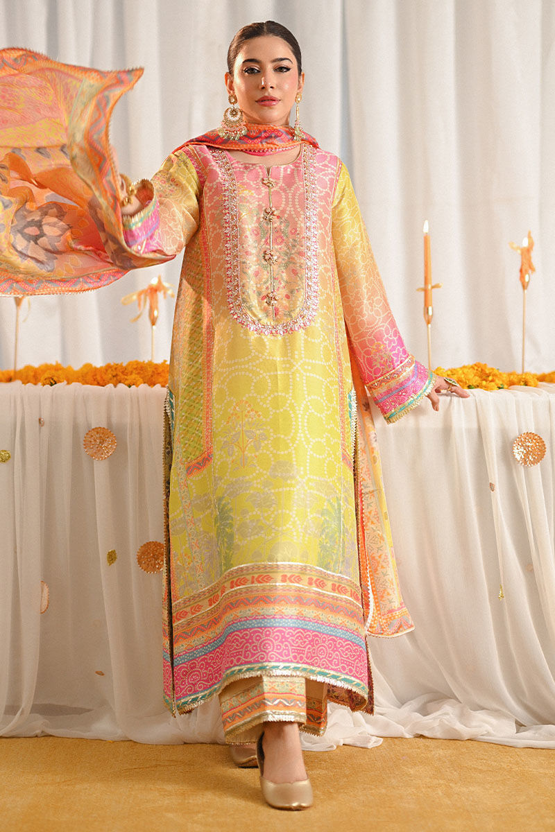 MIRAAL BY ANSAB JAHANGIR STUDIO | MULTI DIGITAL PRINTED SWISS LAWN | PREMIUM EMBROIDERED WORK | UNSTITCHED 3-PIECE SUIT