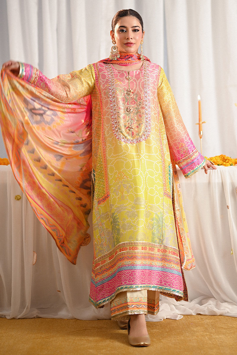 MIRAAL BY ANSAB JAHANGIR STUDIO | MULTI DIGITAL PRINTED SWISS LAWN | PREMIUM EMBROIDERED WORK | UNSTITCHED 3-PIECE SUIT