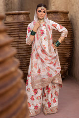CHARIZMA | BEAUTIFULLY FLOWER MULTI DIGITAL PRINTED SILK DRESS WITH MULTI THREAD EMBROIDERED SEQUENCE WORK | UNSTITCHED 3-PIECE SUIT | CMA-5-071