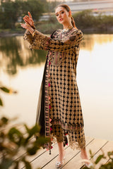QARA FESTIVE EDIT 25" BY CHARIZMA | BEAUTIFULLY POLKA DOTS DIGITAL PRINTED LAWN WITH HEAVY MULTI THREAD EMBROIDERED SEQUENCE WORK AND HANGING CRYSTAL TASSELS WORK | UNSTITCHED 3-PIECE SUIT | CQ5-05