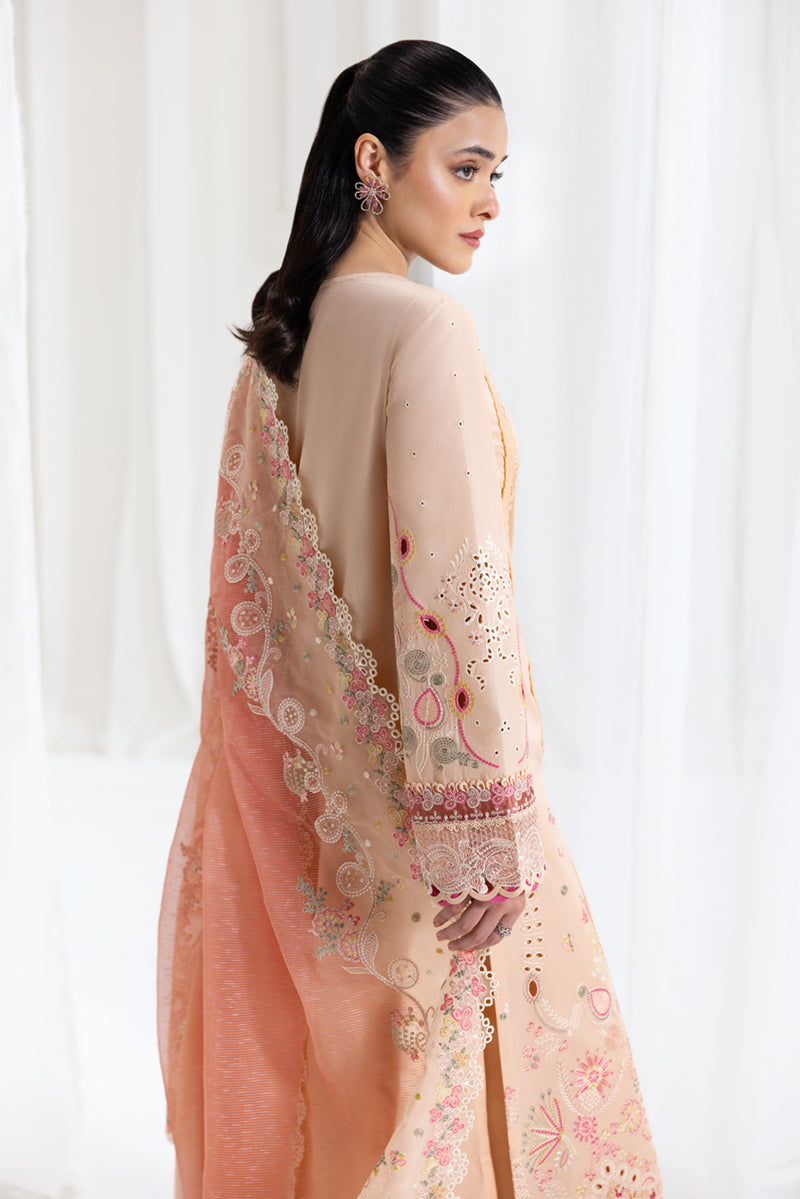 ZOYA BY QALAMKAR | LUXURY CHICKENKARI LAWN WITH HEAVY MULTI THREAD EMBROIDERED WORK | UNSTITCHED 3-PIECE SUIT |  DESIGN-SB-07