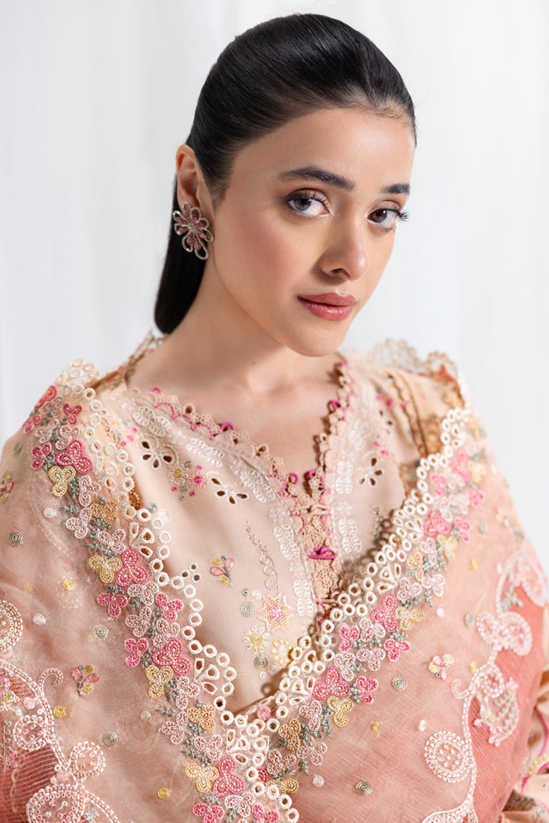 ZOYA BY QALAMKAR | LUXURY CHICKENKARI LAWN WITH HEAVY MULTI THREAD EMBROIDERED WORK | UNSTITCHED 3-PIECE SUIT |  DESIGN-SB-07