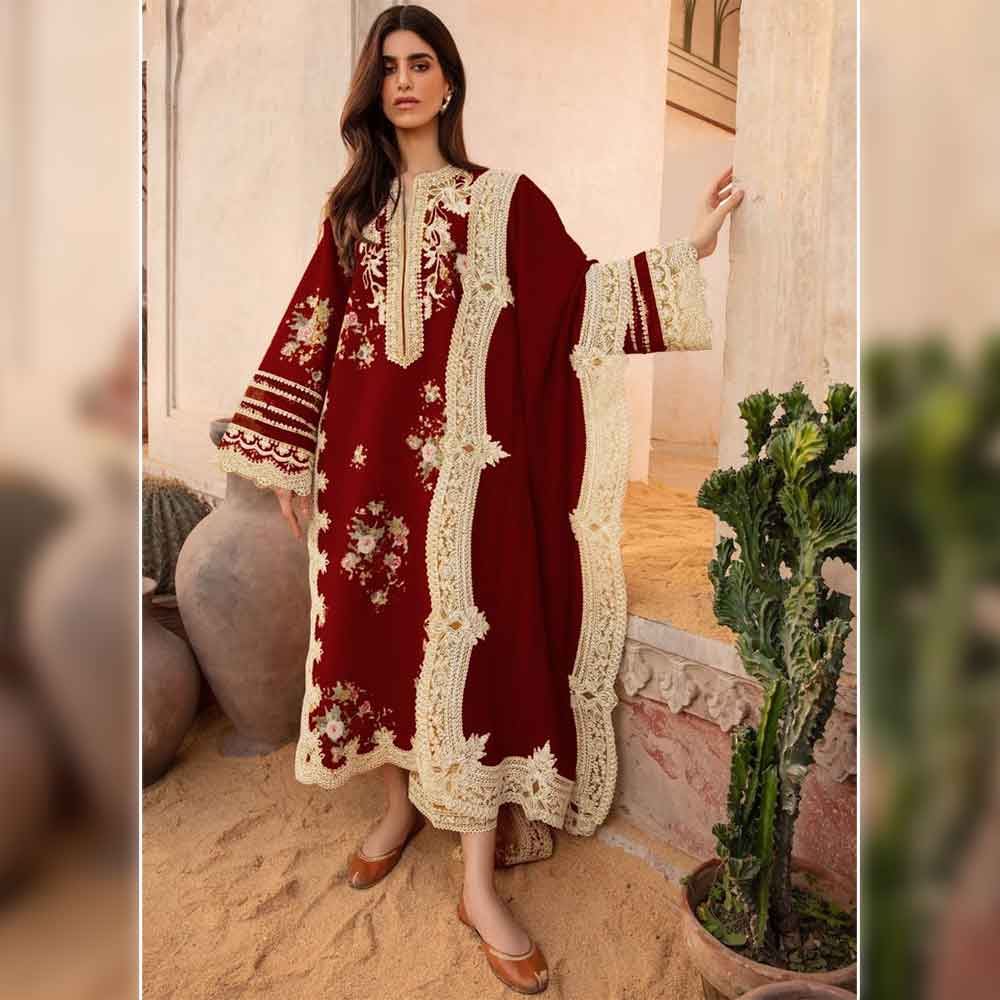 CRIMSON – Luxury Embroidered Lawn