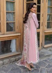 A FLORAL MESH - ROSE PINK BY CRIMSON | HEAVY SCHIFFLI WORK EMBROIDERED LAWN | UNSTITCHED 3-PIECE SUIT | CL24-D7B