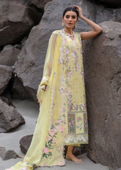 CRIMSON - BELIEVE IN HER - TOPAZ YELLOW - LUXURY LAWN '25 - MULTI THREAD EMBROIDERED - UNSTITCHED 3-PIECE SUIT