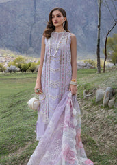 CRIMSON | LUXURY LAWN 2025 | HEAVY EMBROIDERED | DIGITAL PRINTED DUPPATA | A FLORAL MESH - LAVENDER