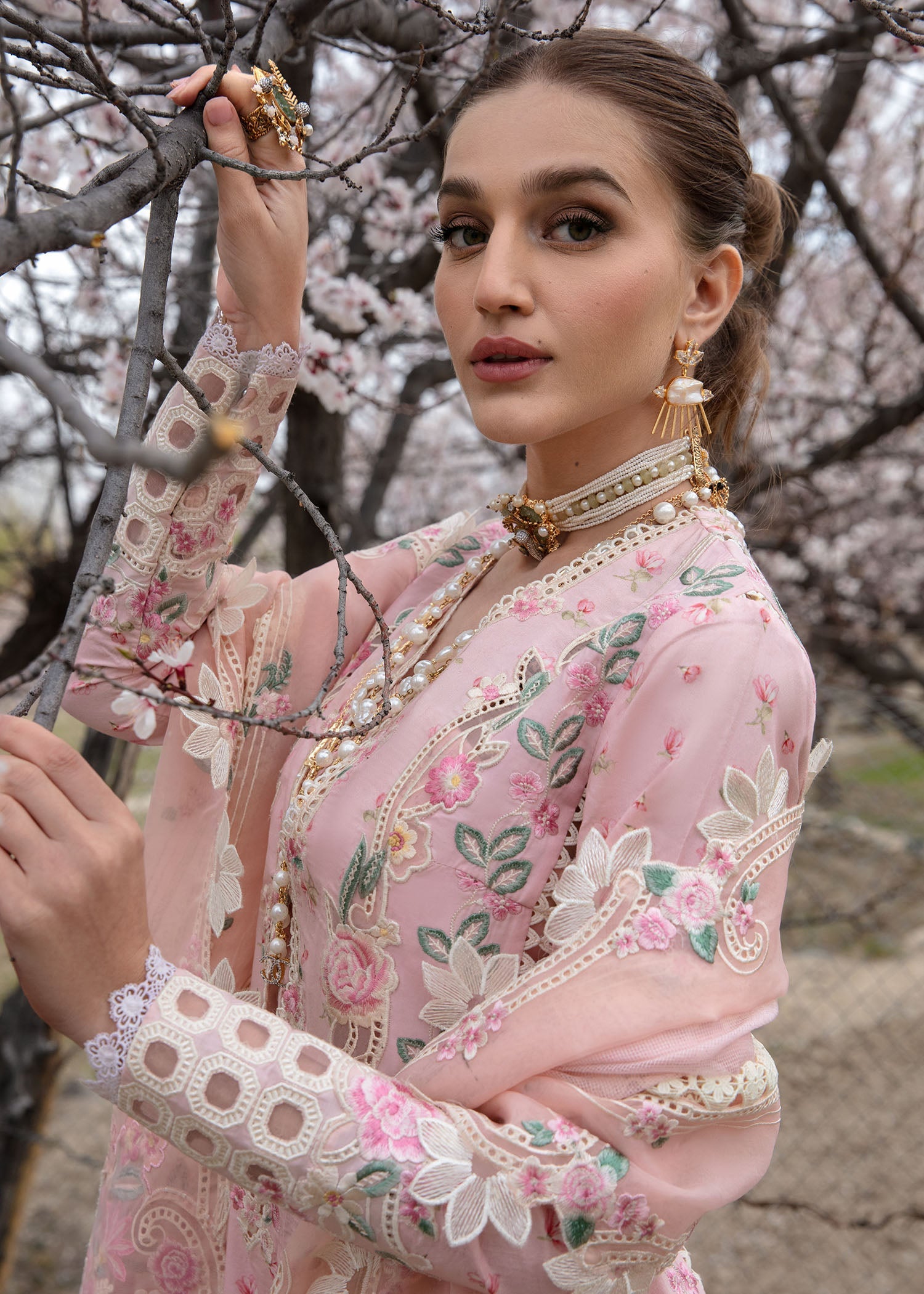 CRIMSON - BELIEVE IN HER - BLUSH PINK - LUXURY LAWN '25 - HEAVY EMBROIDERED - UNSTITCHED 3-PIECE SUIT