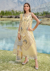 CRIMSON - A French Brunch - Sunflower Yellow - LUXURY LAWN CHIKANKARI - EMBROIDERED UNSTITCHED 3-PIECE SUIT