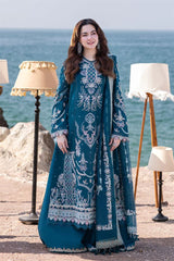 QALAMKAR | FP-16 KIRA | LUXURY LAWN EMBROIDERED 3- PC UNSTITCHED