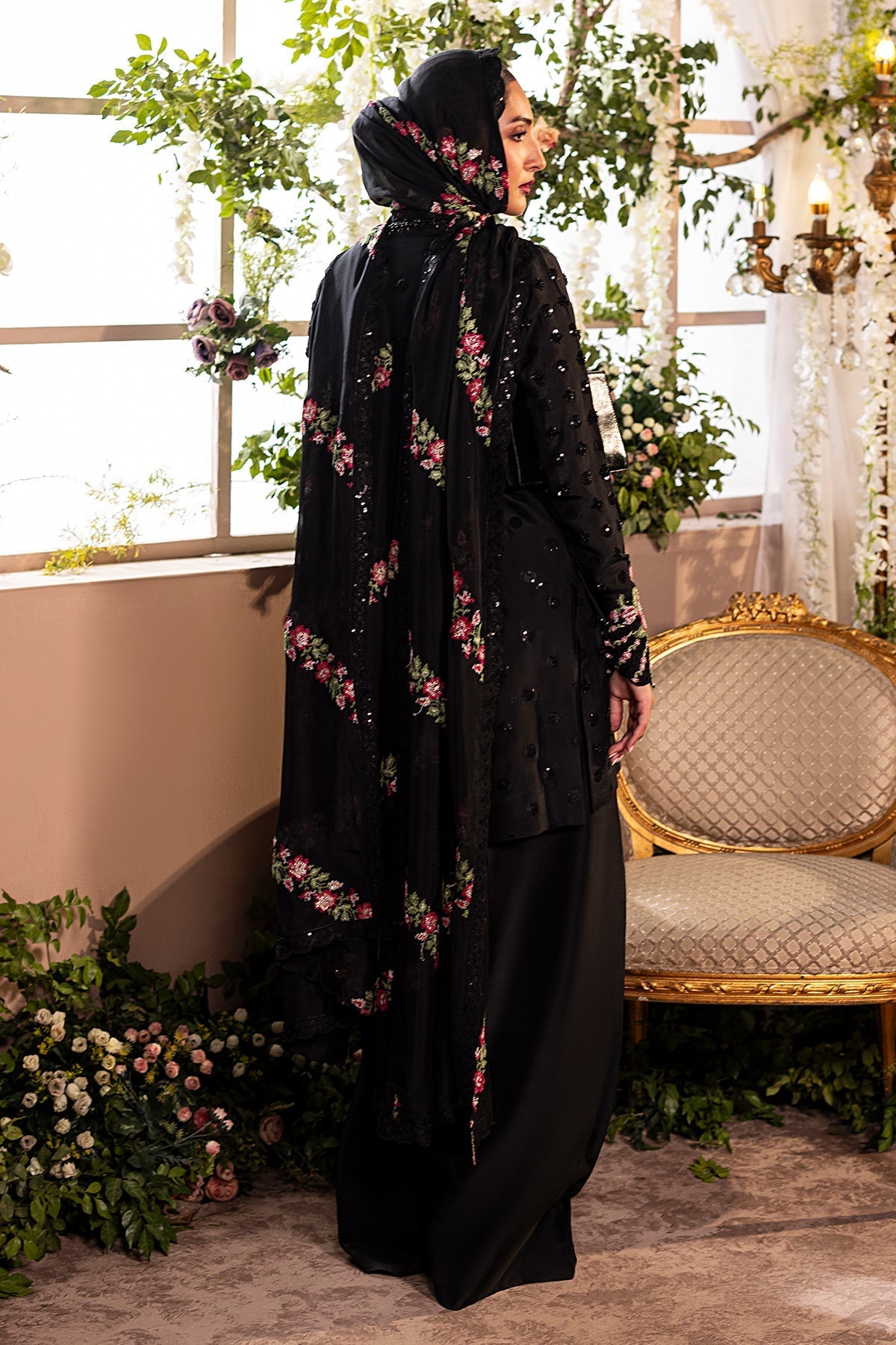 OPAL BY CHARIZMA | FULLY HEAVY MULTI THREAD EMBROIDERED SEQUENCE WORK WITH PEARL'S, STONE, & HANGING TASSELS WORK | UNSTITCHED 3-PIECE SUIT