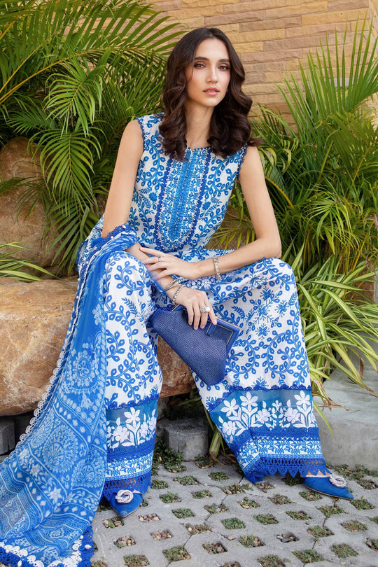 MARIA B | LUXURY EID LAWN DIGITAL PRINTED WITH EMBROIDERED UNSTITCHED 3 PIECE | MPT-2504-B