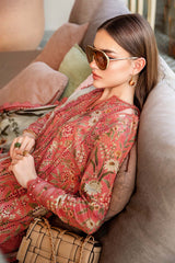 MARIA B | MPRINTS LUXURY LAWN CHICKENKARI WORK WITH HEAVY EMBROIDERED | UNSTITCHED 3-PIECE SUIT | MPT-2508-A