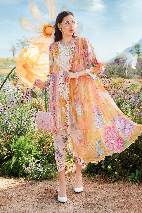 MARIA.B | MPRINTS 25' | LUXURY LAWN | HEAVY THREAD EMBROIDERED WORK | UNSTITCHED 3-PIECE SUIT | MPT-2509-A