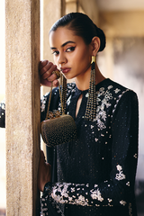 VIVORA BY SUFFUSE | ELEGANTLY ARTICLE | HEAVY THREAD EMBROIDERED SEQUENCE WORK WITH HANGING CRYSTAL TASSELS | LUXURY CHIFFON COLLECTION 25' | UNSTITCHED 3-PIECE SUIT