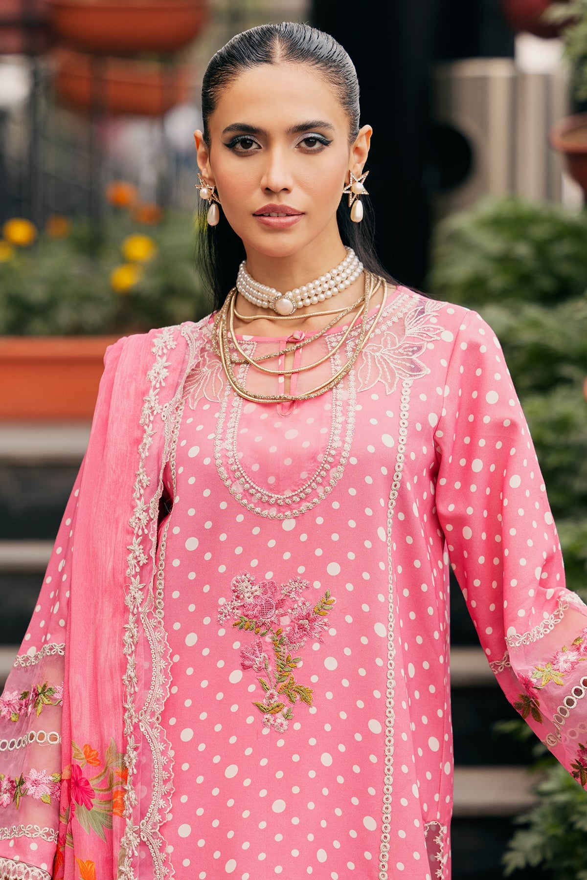 SWISSMISS BY CHARIZMA - SWISS LAWN 25" DIGITAL PRINTED WITH HEAVY EMBROIDERED - UNSTITCHED 3-PIECE SUIT