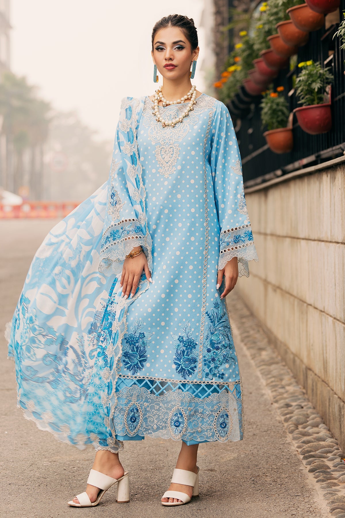 SWISSMISS BY CHARIZMA PREMIUM EMBROIDERED WITH DIGITAL PRINTED SWISS LAWN | UNSTITCHED 3-PIECE SUIT | CSM5-04