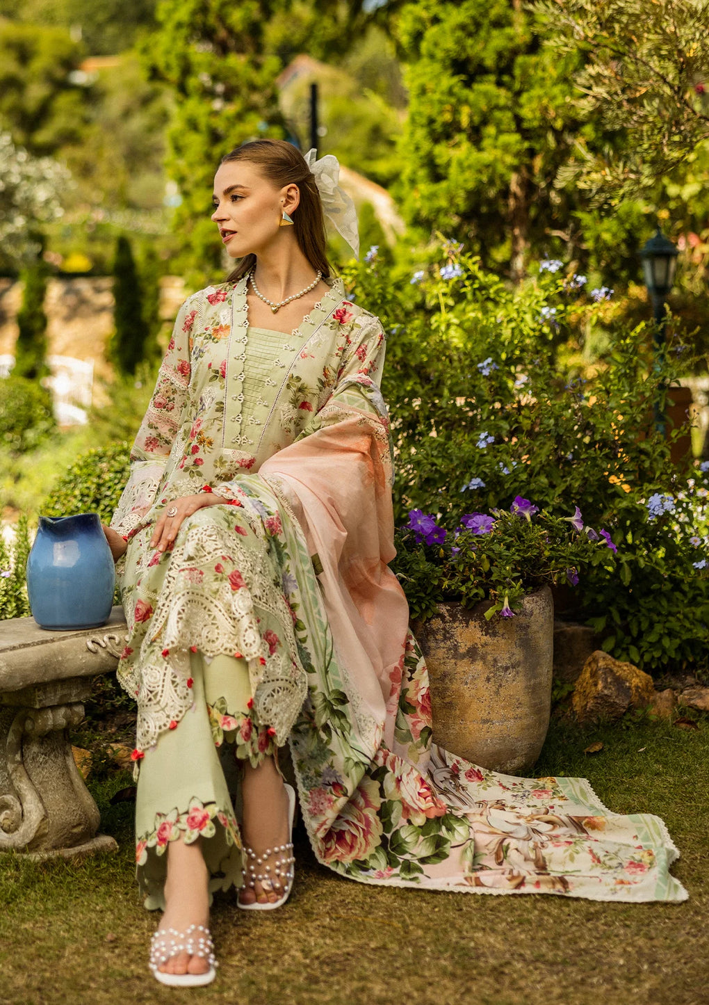 DEAR PARADISE BY ELAF | MULTI DIGITAL PRINTED WITH CHICKENKARI LAWN & HEAVY THREAD EMBROIDERED WORK | UNSTITCHED 3-PIECE SUIT | ELK-04A