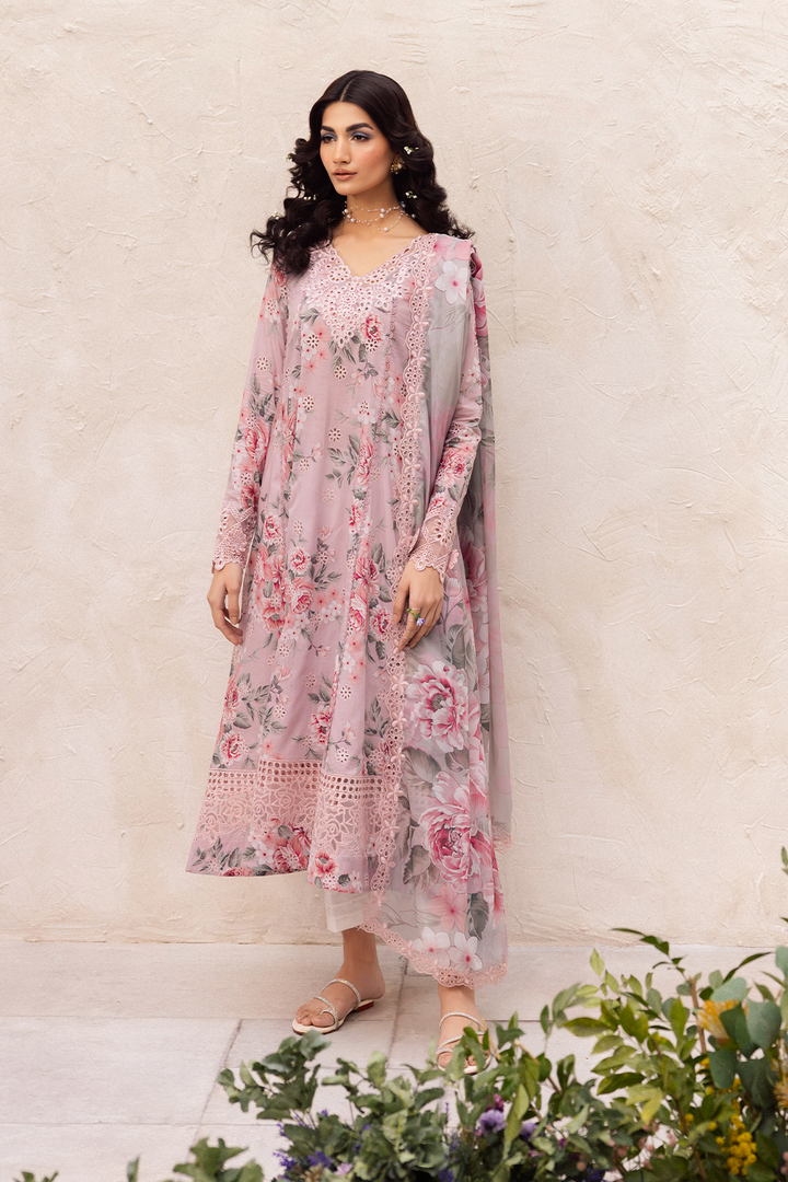 DAHLIA BY IZNIK LUXURY CHIKANKARI LAWN PRINTED WITH EMBROIDERED - UNSTITCHED 3 PC SUIT