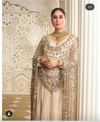 KAREENA | WHERE EMBROIDERED ELEGANCE MEET DETAILS | LUXURY SILK SHIRT WITH CUSTOMIZED HEAVY EMBROIDERED DUPATTA | UNSTITCHED 3-PIECE SUIT