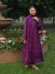BIN ILYAS | LUXURY LAWN FULLY HEAVY MULTI THREAD EMBROIDERED WORK | UNSTITCHED 3-PIECE SUIT | D-105-B