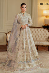 OUTCLASS ARTICLE BY BAROQUE | ELEGANTLY BRIDAL MAXI |PREMIUM HAND EMBELLISHMENT EMBROIDERED SOFT NET MAXI | UNSTITCHED 3-PIECE MAXI | CH13-06