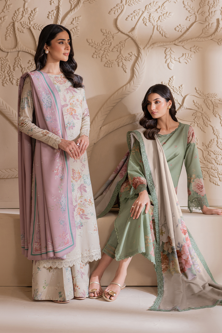 IZNIK |ELEGANTLY DIGITAL PRINTED LAWN WITH EMBROIDERED - UNSTITCHED 3-PIECE SUIT