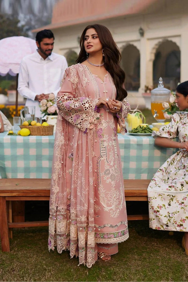 ZOREH BY ELAF LUXURY CHIKANKARI LAWN WITH FULL EMBROIDERED - UNSTITCHED 3-PIECE SUIT - ELE-02A