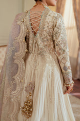 OUTCLASS ARTICLE BY BAROQUE | ELEGANTLY BRIDAL MAXI |PREMIUM HAND EMBELLISHMENT EMBROIDERED SOFT NET MAXI | UNSTITCHED 3-PIECE MAXI | CH13-06