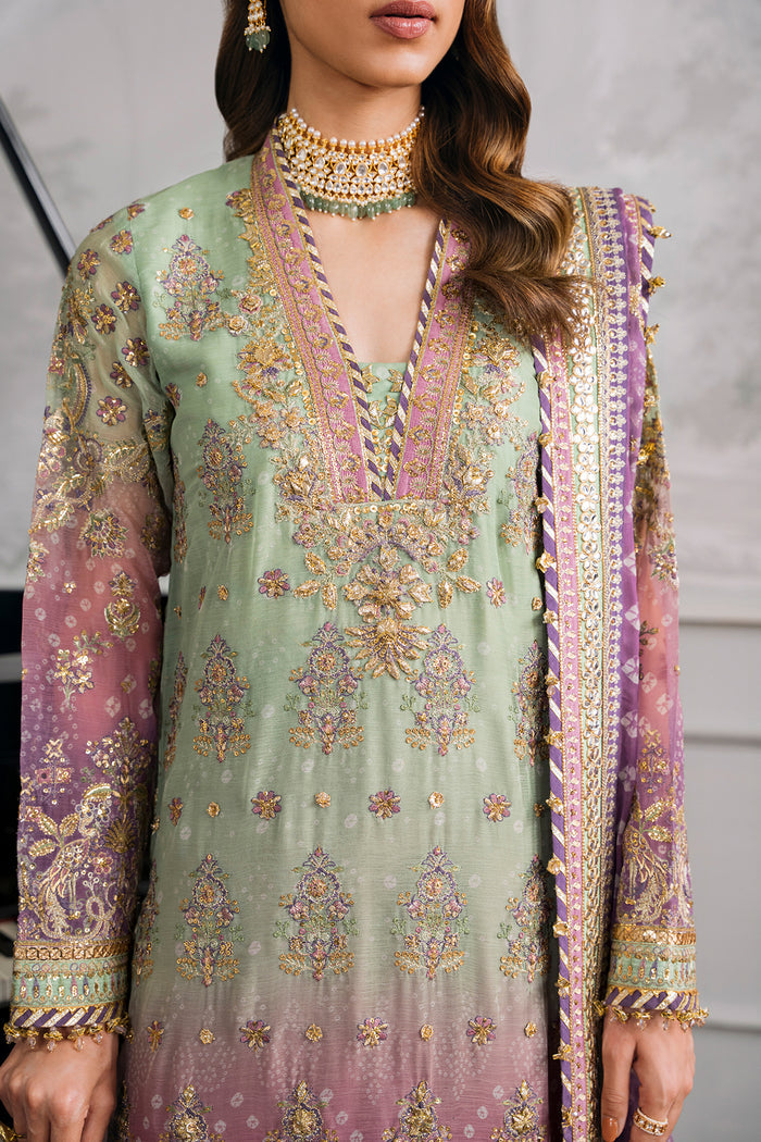 CHANTELLE BY BAROQUE | EXCLUSIVE WEAR | PREMIUM HAND EMBELLISHMENTE EMBROIDERED CHIFFON DRESS | UNSTITCHED 3-PIECE SUIT | DESIGN-12-08