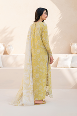 IZNIK | LUXURY DIGITAL PRINTED WITH HEAVY CHICKENKARI EMBROIDERED LAWN - UNSTITCHED 3-PIECE SUIT | EFL-08
