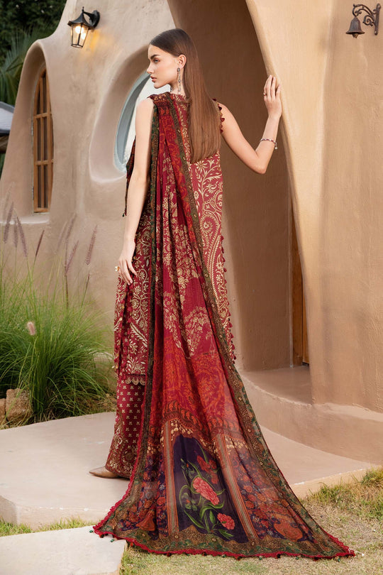 MARIA B | LUXURY EID LAWN DIGITAL PRINTED WITH EMBROIDERED | UNSTITCHED 3 PIECE SUIT | MPT-2512-A