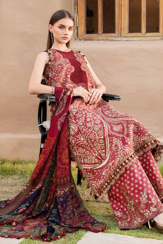 MARIA B | LUXURY EID LAWN DIGITAL PRINTED WITH EMBROIDERED | UNSTITCHED 3 PIECE SUIT | MPT-2512-A