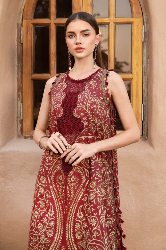 MARIA B | LUXURY EID LAWN DIGITAL PRINTED WITH EMBROIDERED | UNSTITCHED 3 PIECE SUIT | MPT-2512-A