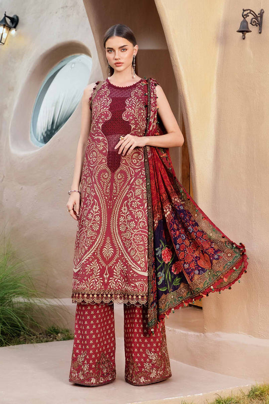 MARIA B | LUXURY EID LAWN DIGITAL PRINTED WITH EMBROIDERED | UNSTITCHED 3 PIECE SUIT | MPT-2512-A