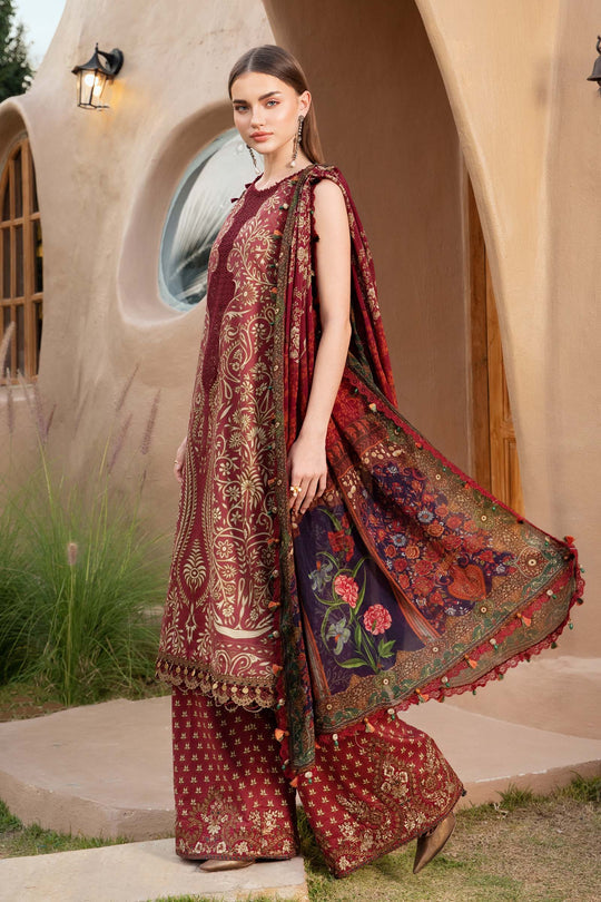 MARIA B | LUXURY EID LAWN DIGITAL PRINTED WITH EMBROIDERED | UNSTITCHED 3 PIECE SUIT | MPT-2512-A