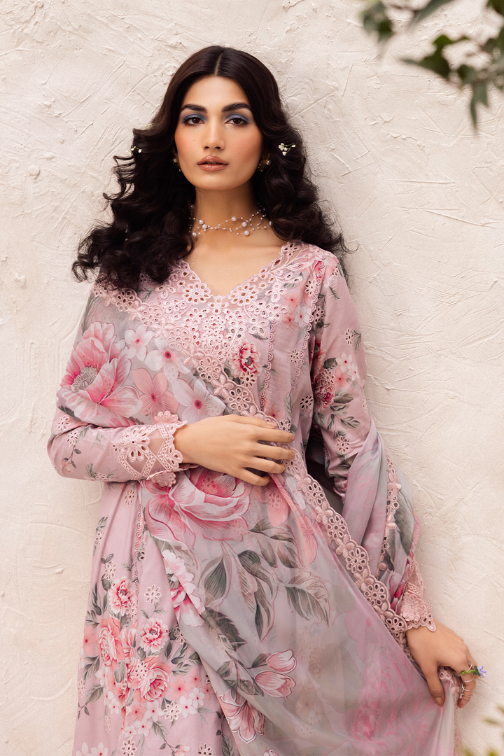 DAHLIA BY IZNIK LUXURY CHIKANKARI LAWN PRINTED WITH EMBROIDERED - UNSTITCHED 3 PC SUIT